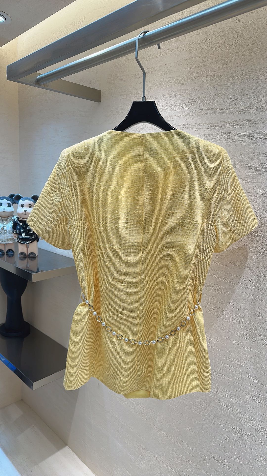 CC Short-sleeved Shirt Retro Style Yellow in Tweed 385133