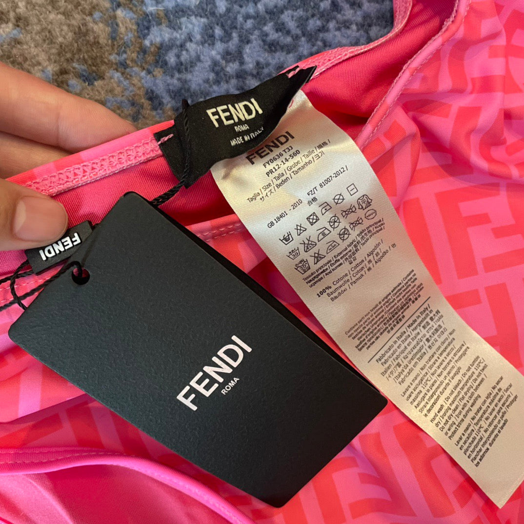 FF One-Piece Swimsuit Pink Polyamide 180526