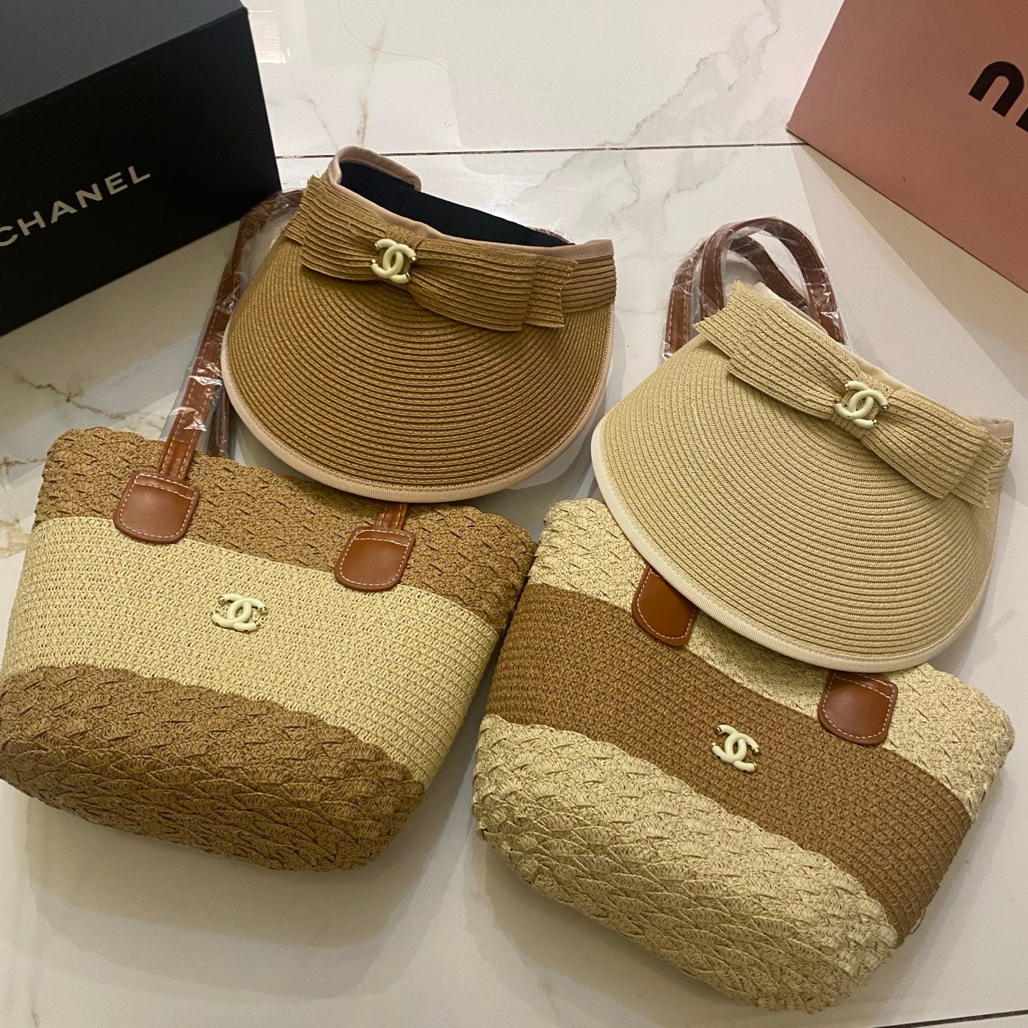 CC Tote Bag & Hat Set Plant Grass 210816