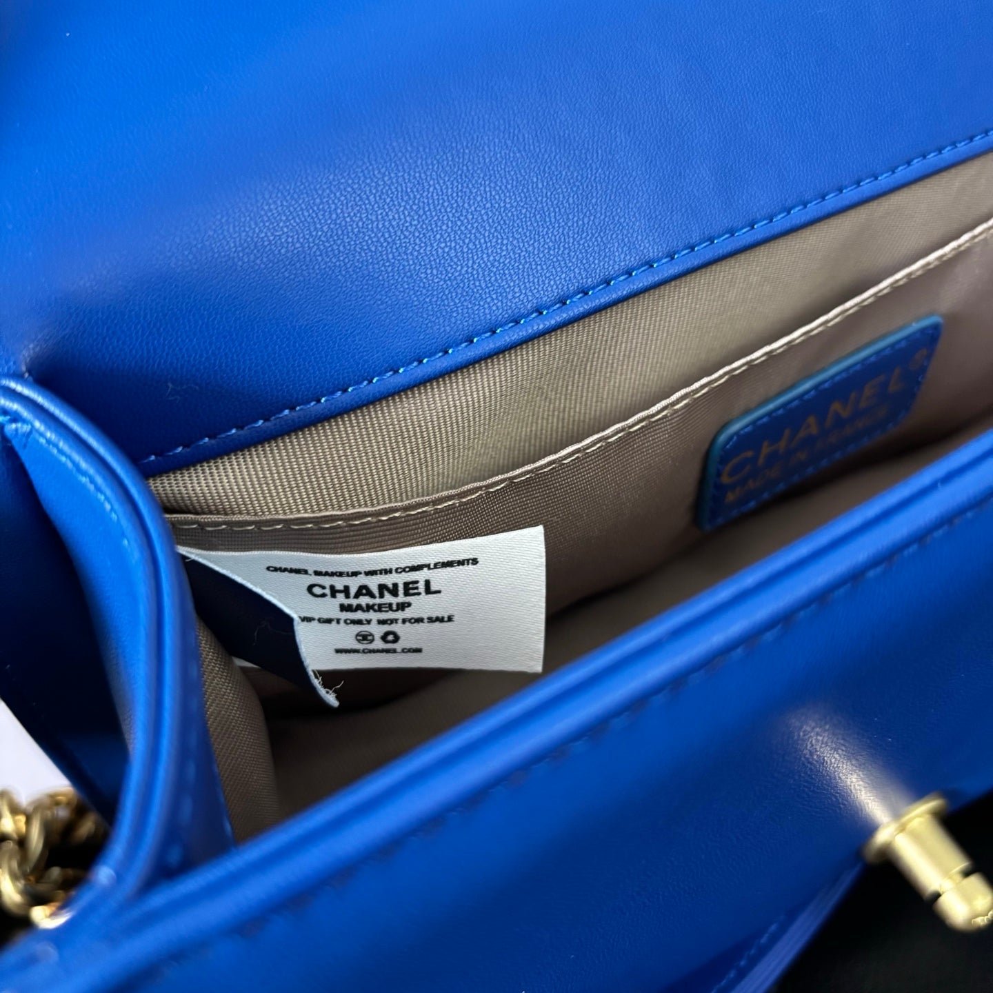 CC Le Boy Flap Bag Crystal Embellished 25cm Blue GHW 158378