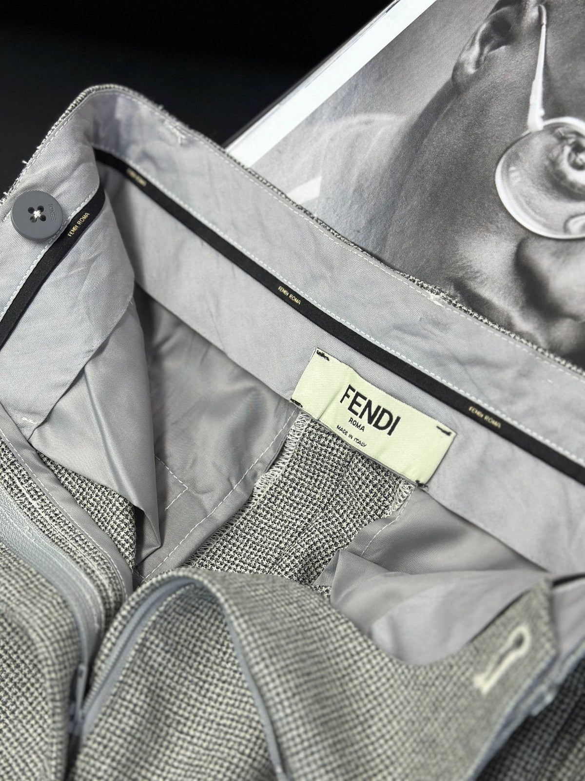 Fendi 25 Shorts Grey Cotton 0030