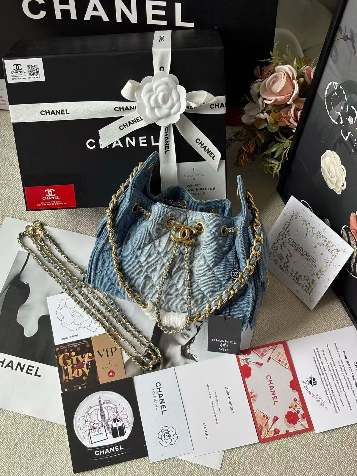 CC 25C Hobo Bags 26cm Blue Denim