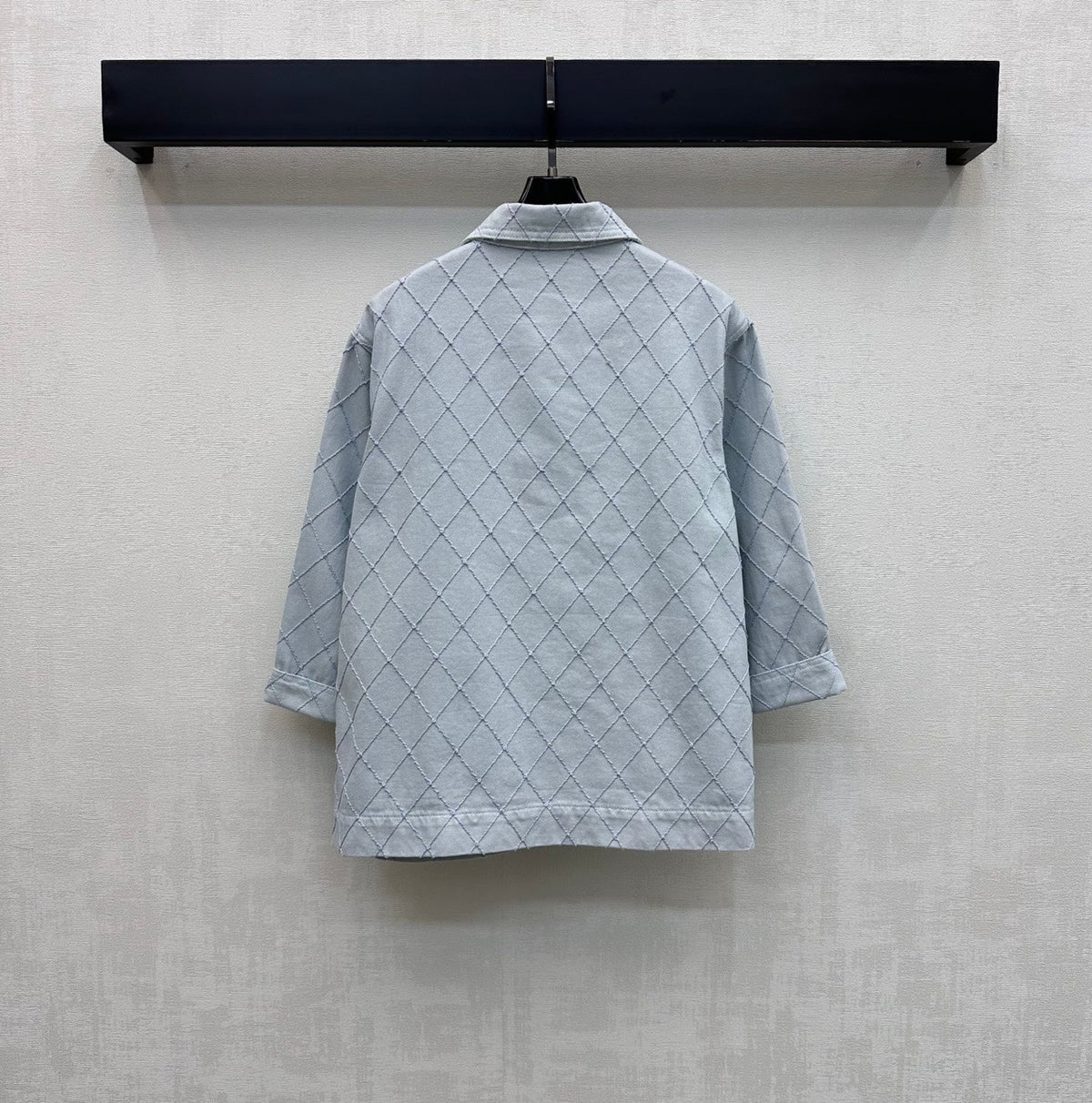 CC 26 Diamond Pattern Denim Shirt Jacket in Cotton