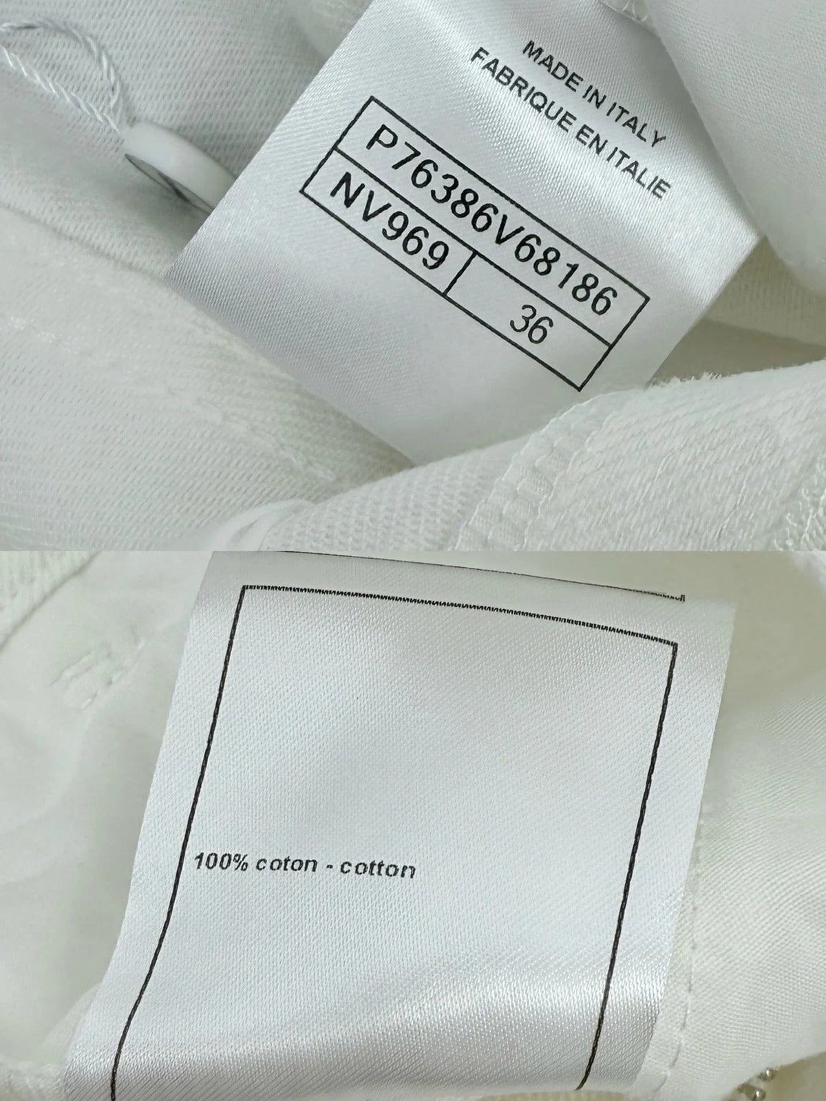 Chanel 26 Short Jeans White in Cotton 367723