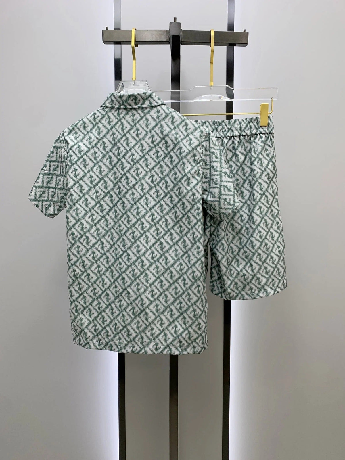 Fendi 2026 Men's Short-Sleeve Shirt Set Fabric 799290