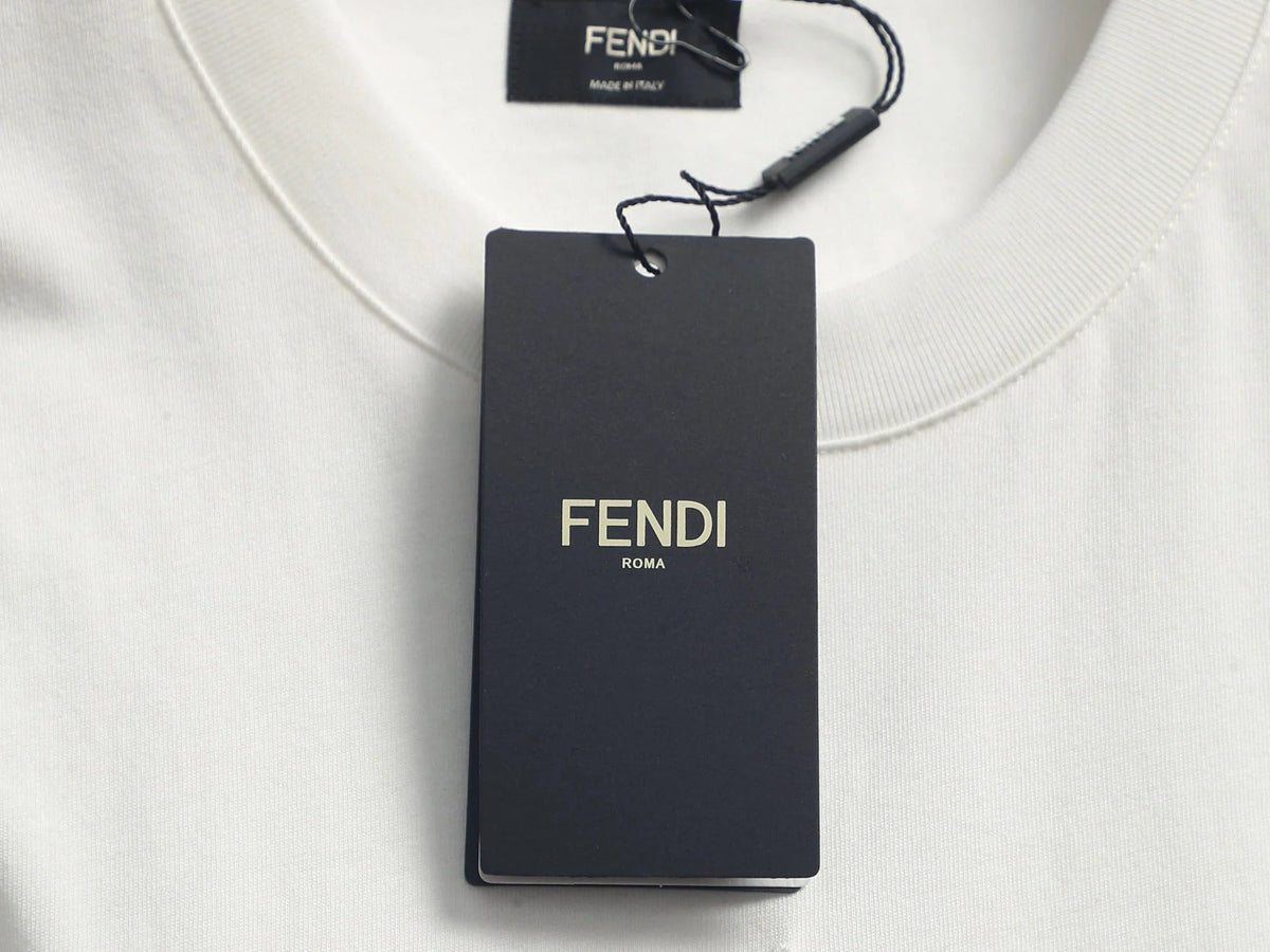 Fendi 2026 Logo Embroidered T-Shirt Cotton 829804