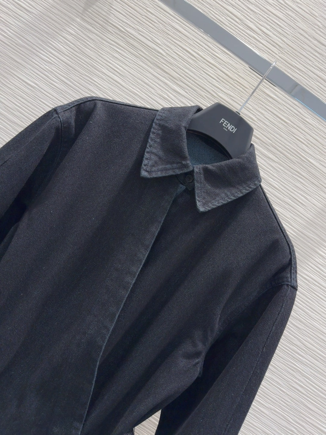 Fendi 25 Shirt Dress Navy Blue Denim 0024