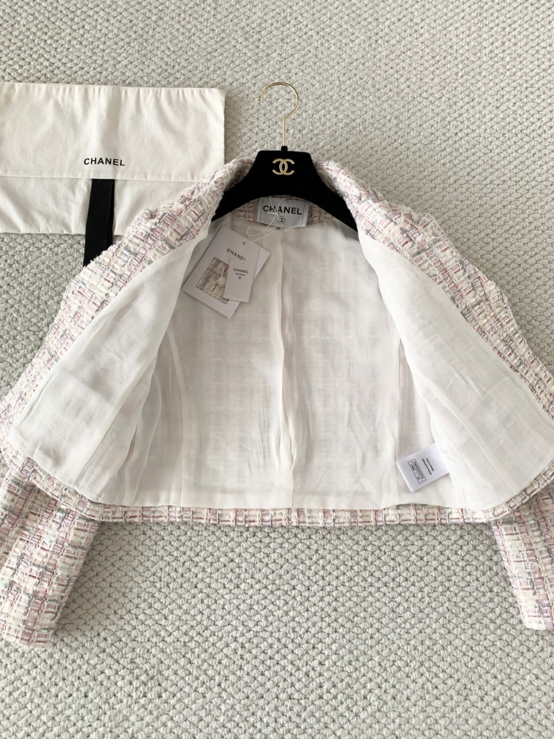 CC 26s Short Jacket Light Pink Tweed 380665