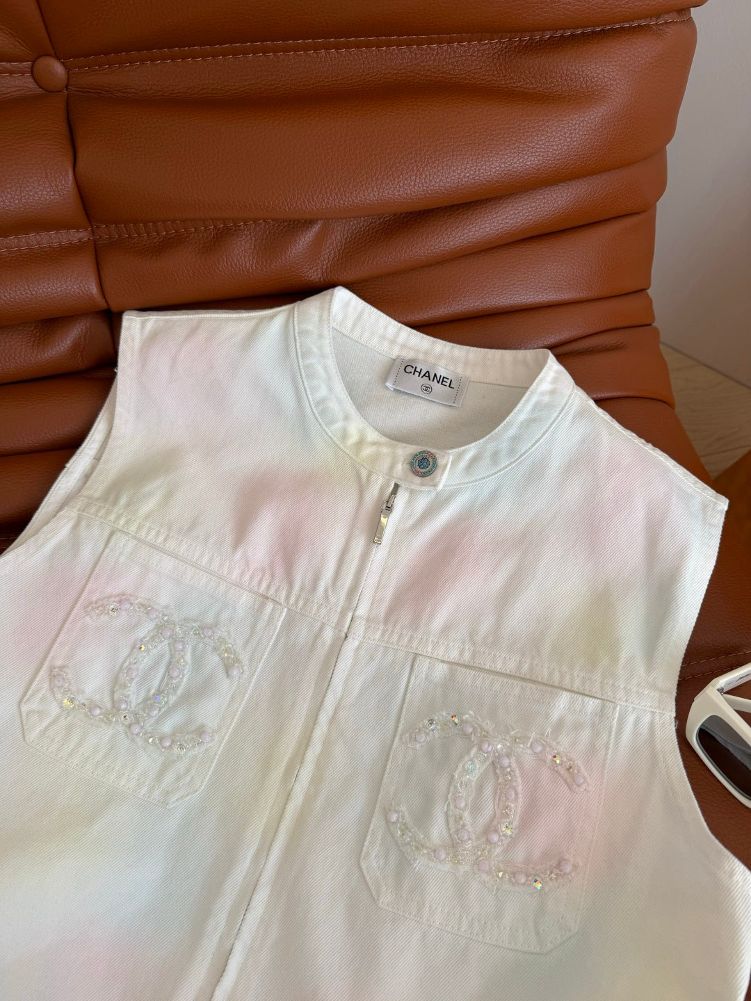 CC 26s Vest Rainbow Gradient Washed Denim