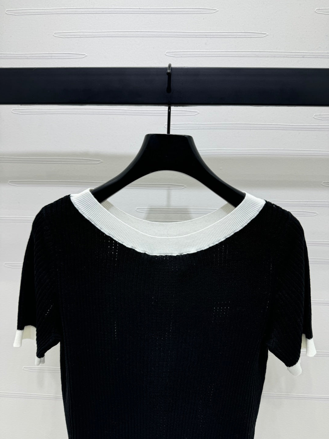 CC 26s Short-Sleeved Top Black Wool 373088