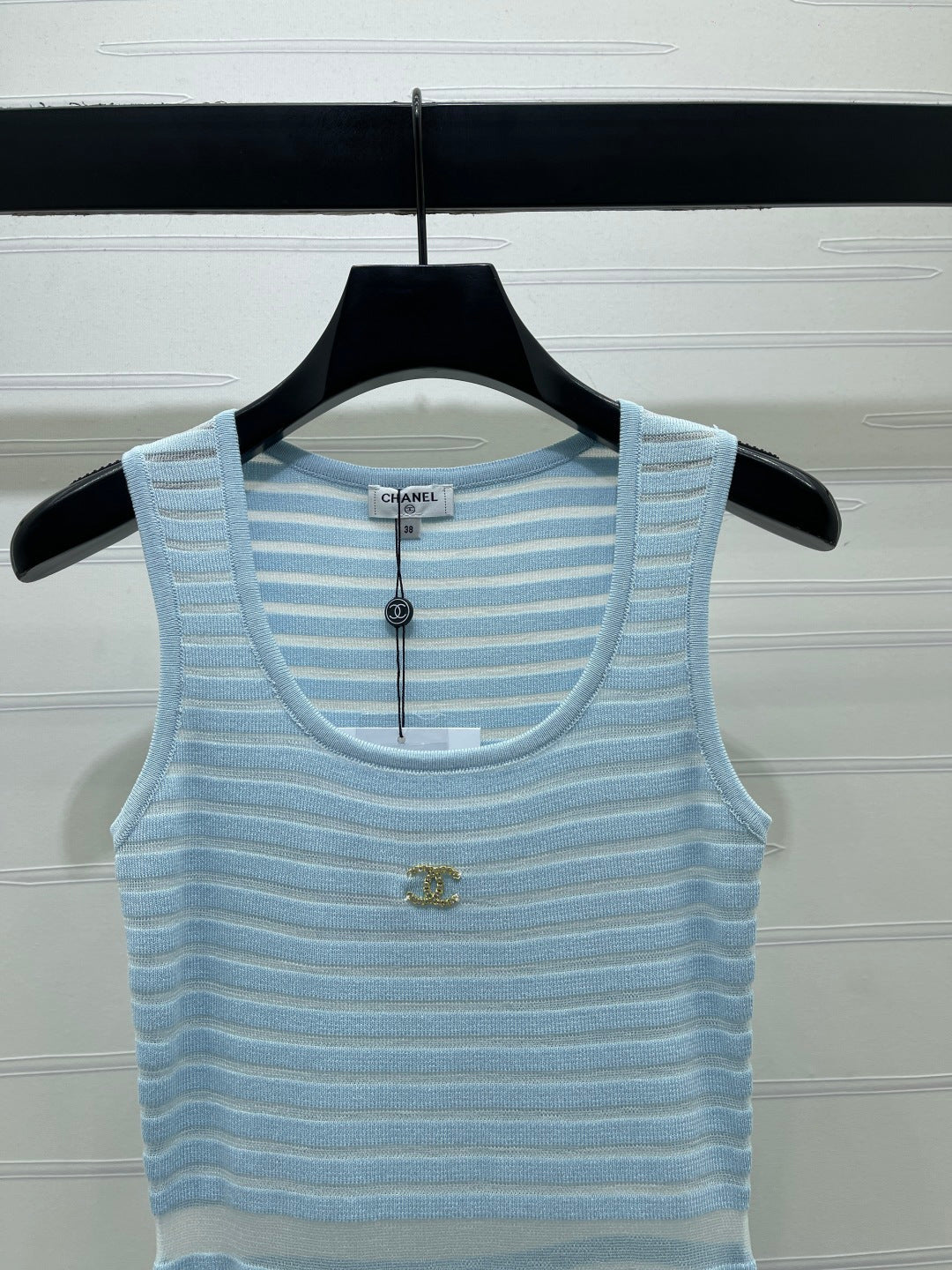 CC 26s Knit Vest Dress Moonlight Blue Polyester Viscose 373117