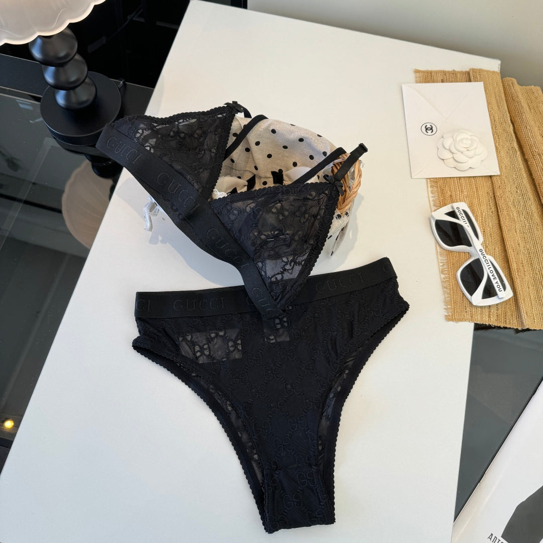 GG 26s Two-Piece Bikini Black Lace 201805
