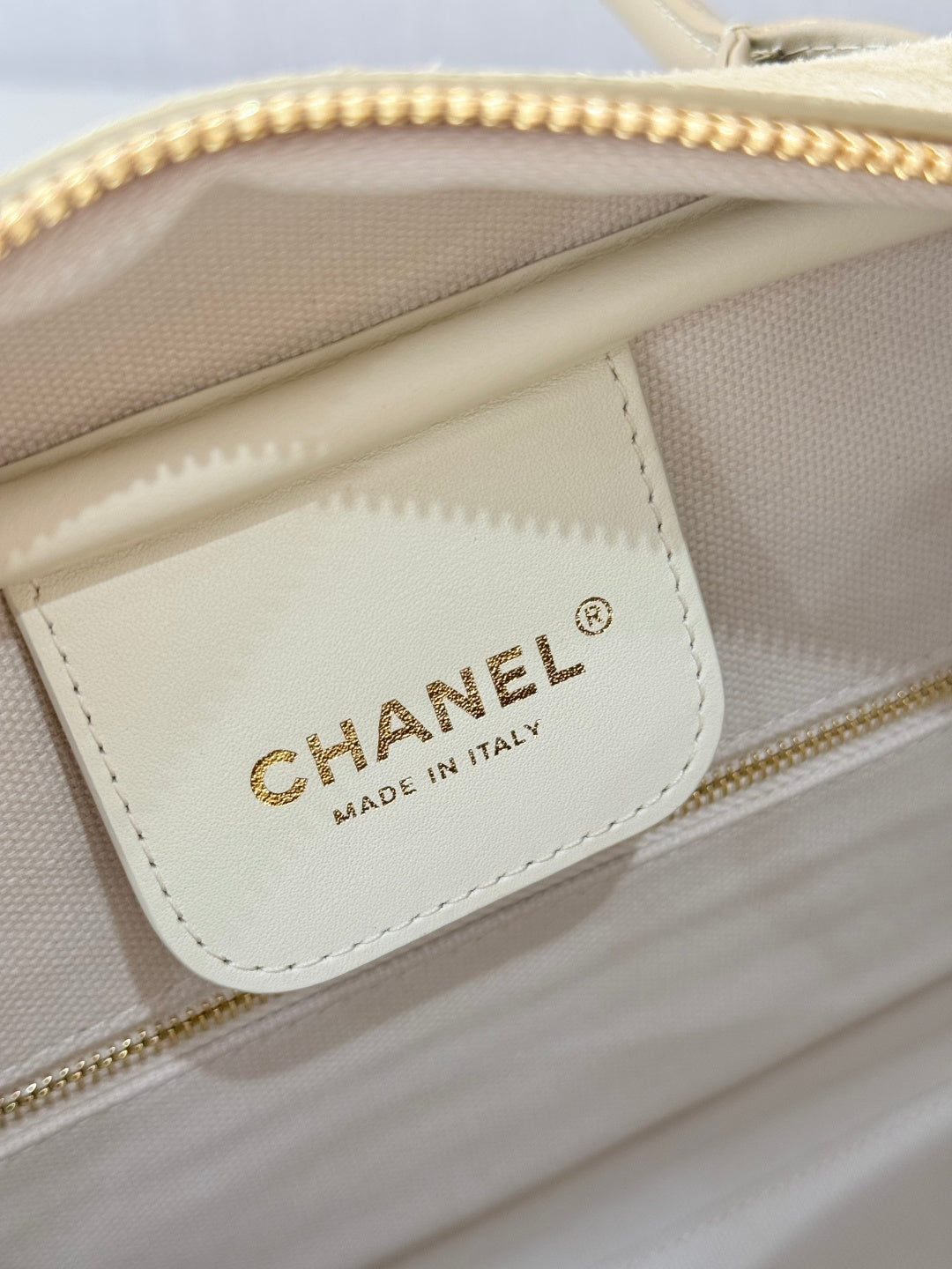 CC Maxi Bowling Bag 35.5cm Light Beige Suede