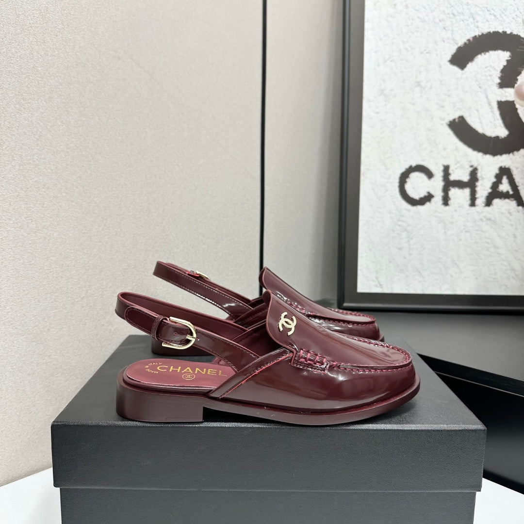 CC SS 2026 Pre Slingbacks Dark Burgundy Calfskin 630482