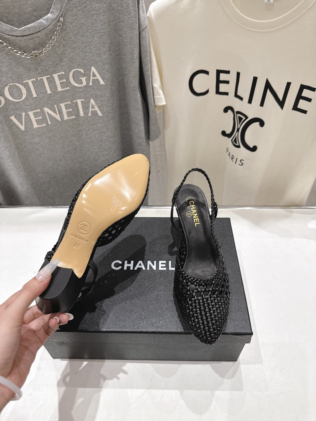 CC 26s Slingback 6.5cm Black Distinct Woven 888095