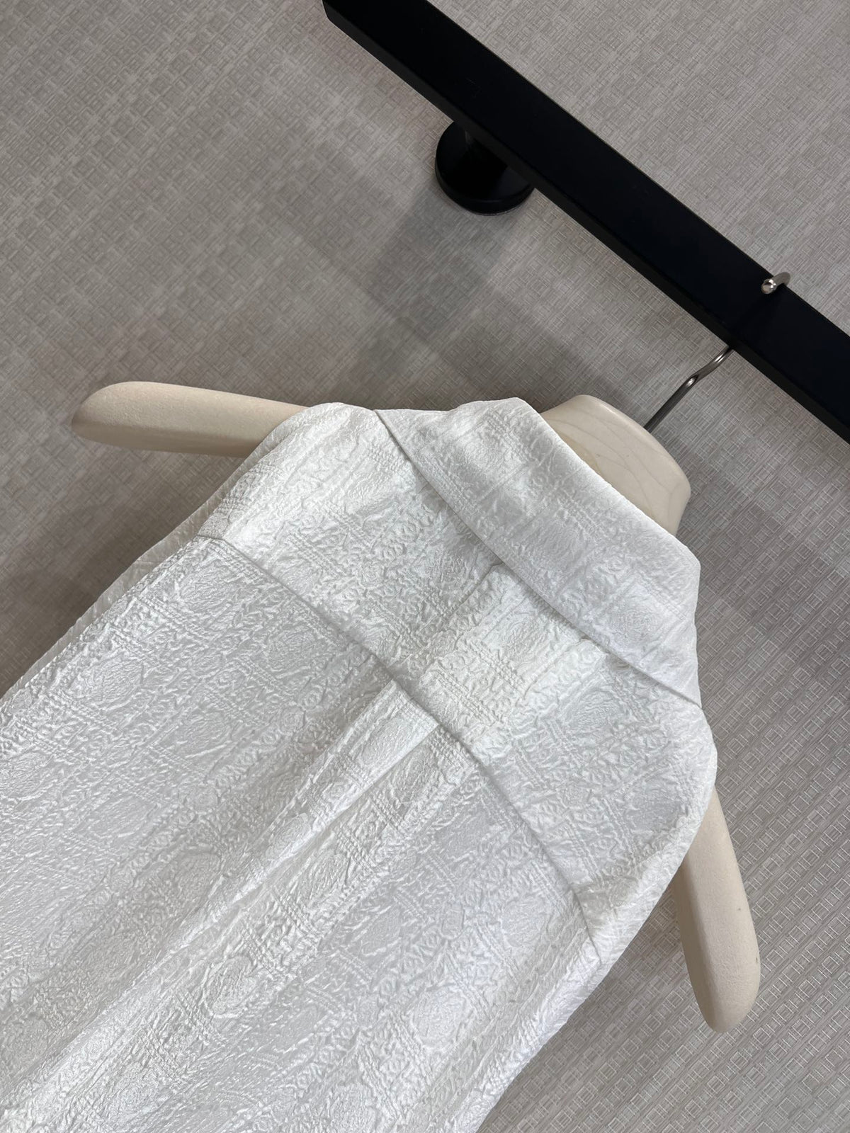 CC 26s Long-sleeved Shirt White Silk Jacquard 370149