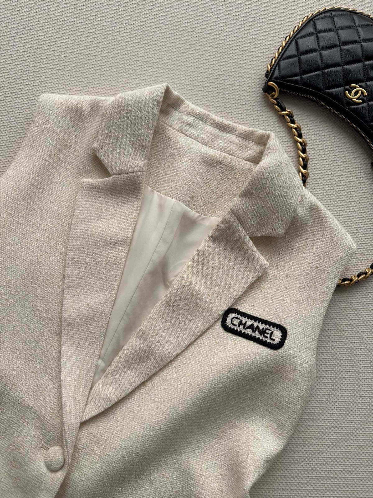 CC 26s Vest Ivory Wool Viscose 338886