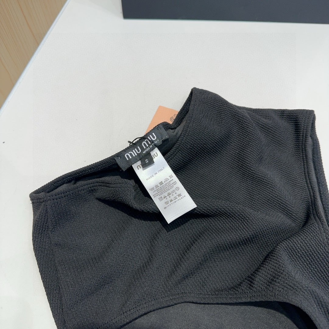 Miu Swimsuits Black Cotton 180532