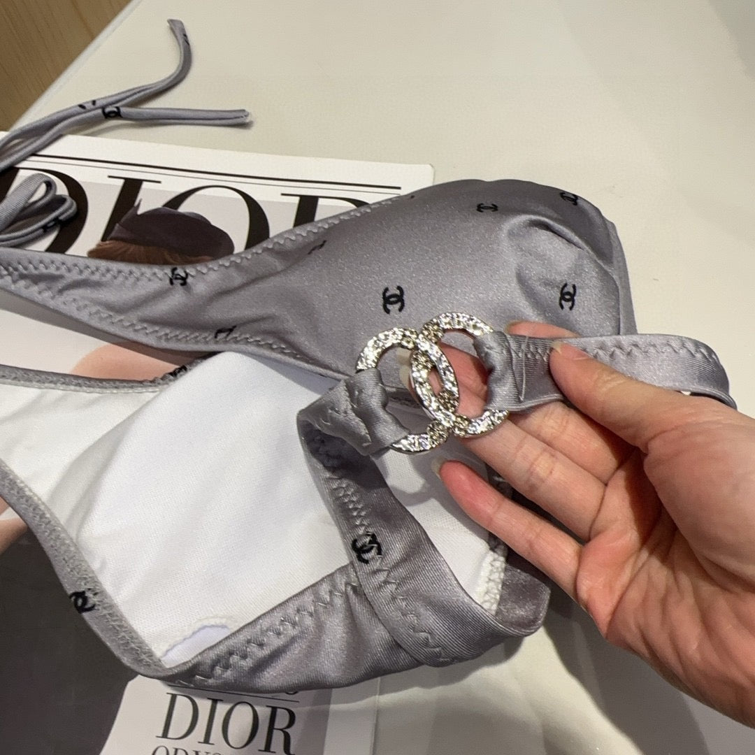 Chanel Swimsuits Gray Cotton 180535