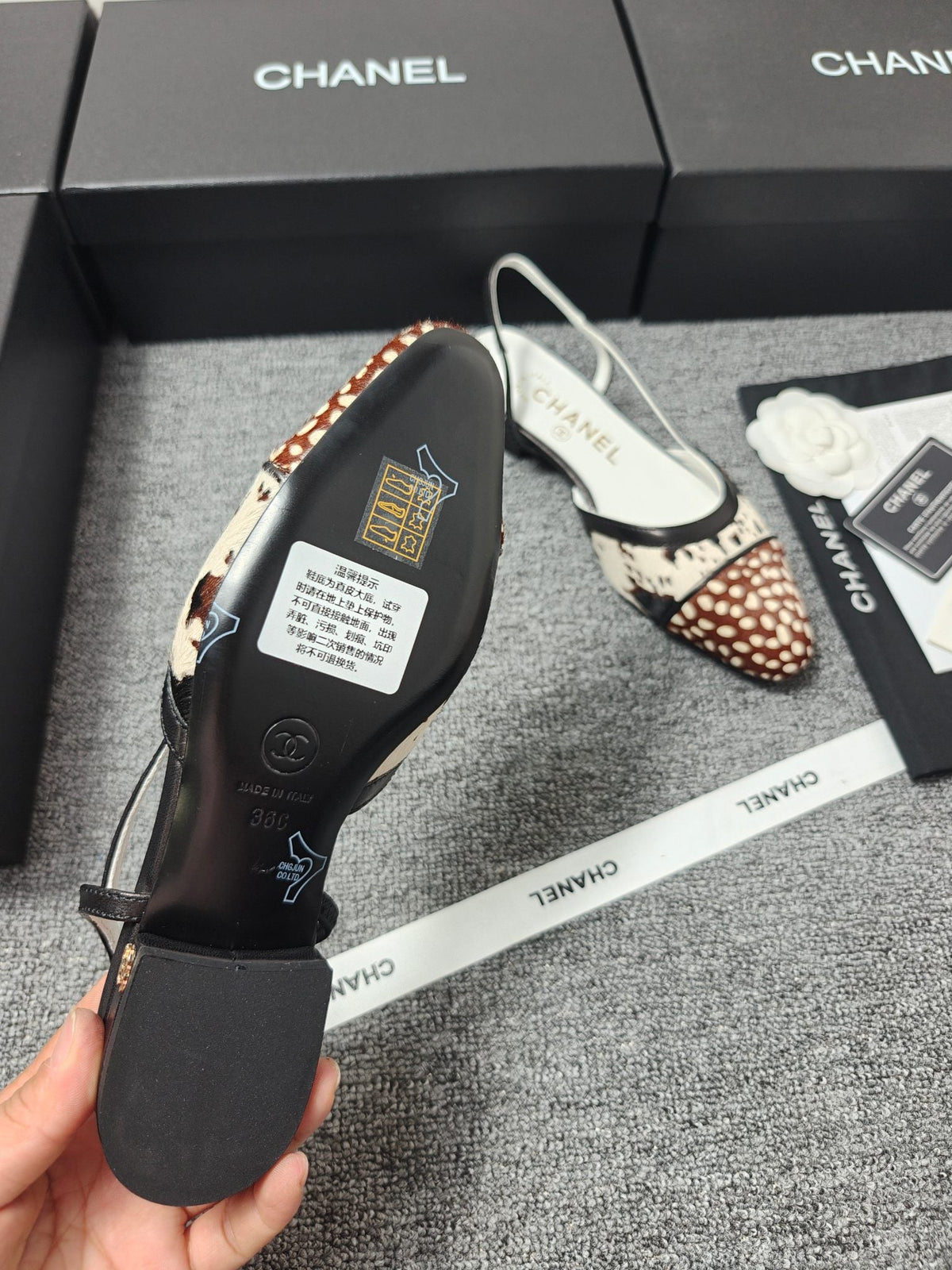 CC SS 2026 Slingbacks Flat White Black Brown Calfskin Lambskin