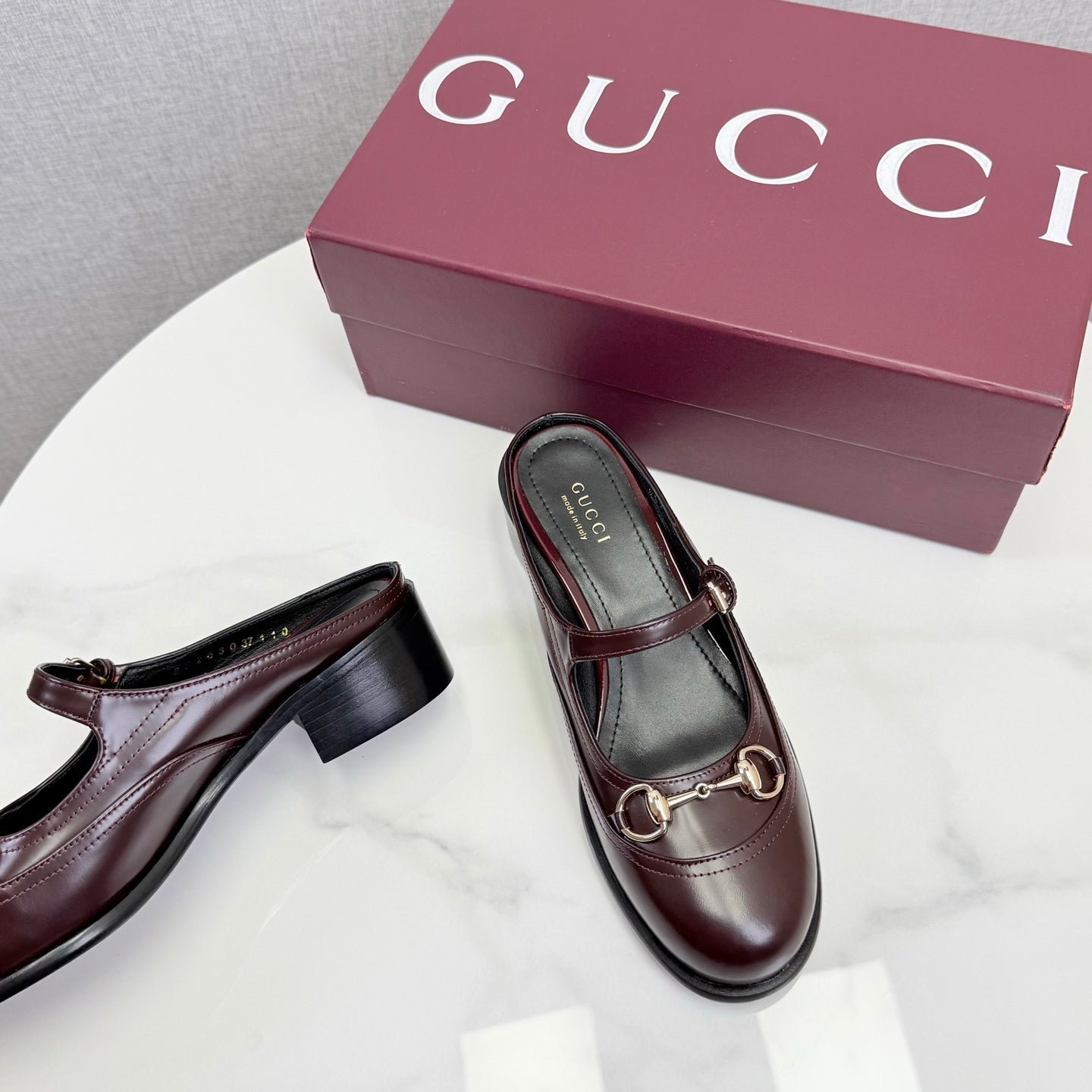 GG 26s Horsebit Slip-on Loafers Burgundy Glossy Leather 639927