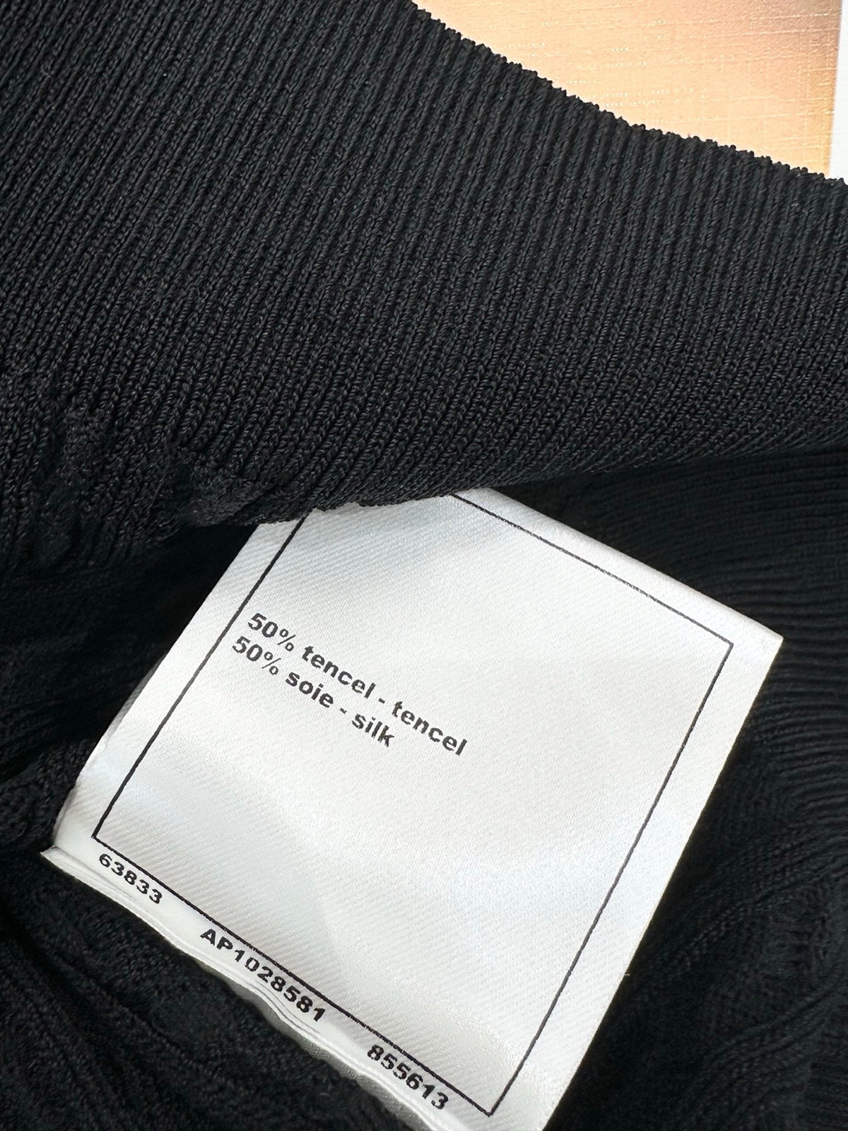 CC 26s Short-Sleeved Top White Black Tencel Silk 415535