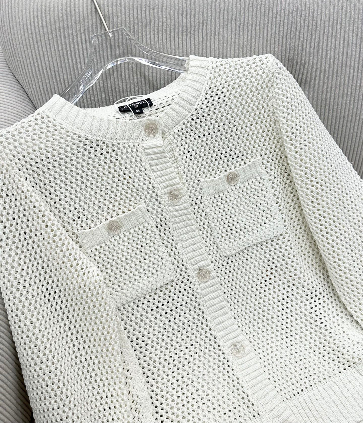 CC 26s Cardigan Water-Soluble Embroidery White Flax 426175