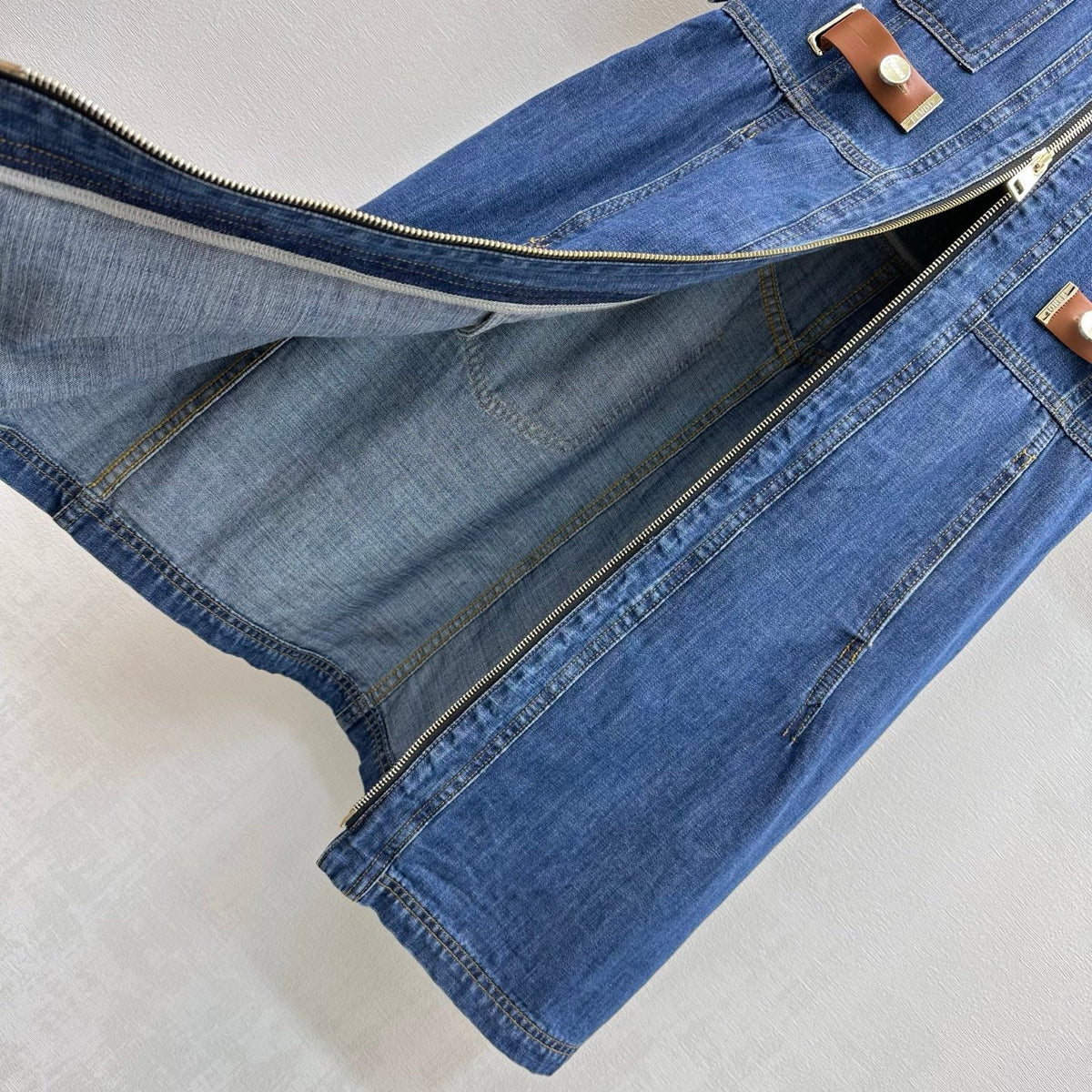 Fendi 26s Dress Navy Blue Denim 378797