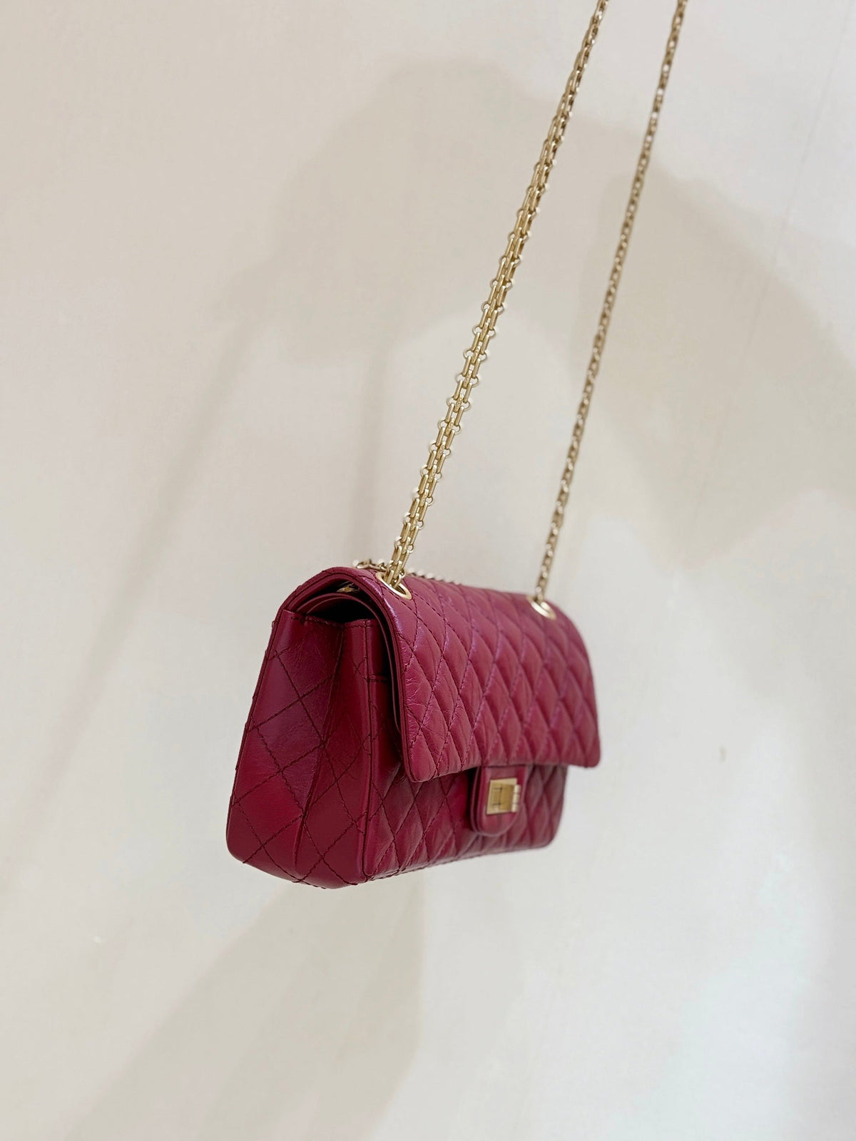 CC 2.55 Reissue 226 Double Flap Bag 24cm Red Leather 289918