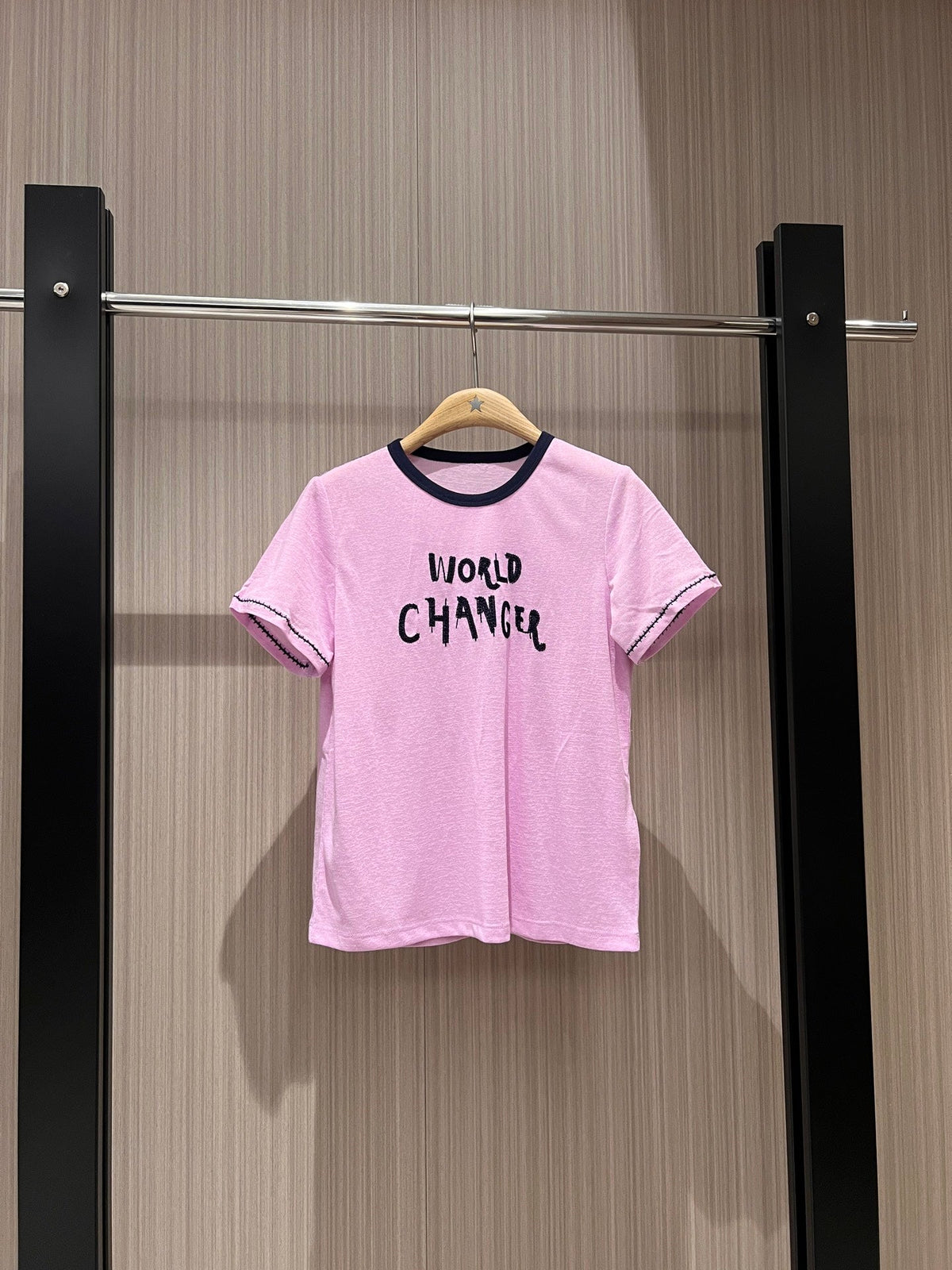 CC Embroidered Collared T-shirt Cotton