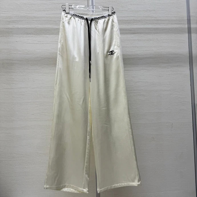 Chanel 2026 Waist Drawstring Acetate Casual Wide-Leg Pant Polyester 356793
