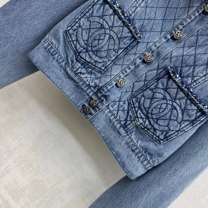 Chanel 2026 Denim Jacket Blue Cotton 356141