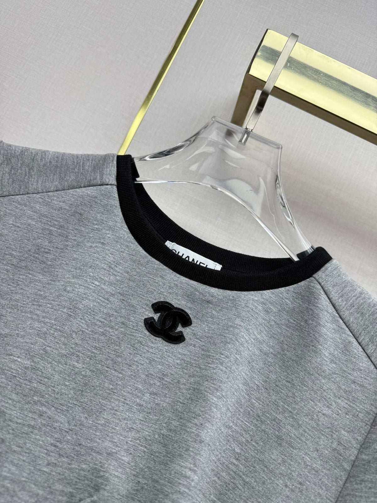 Chanel 2026 T-shirt with Skirt Set Gray Cotton 354770