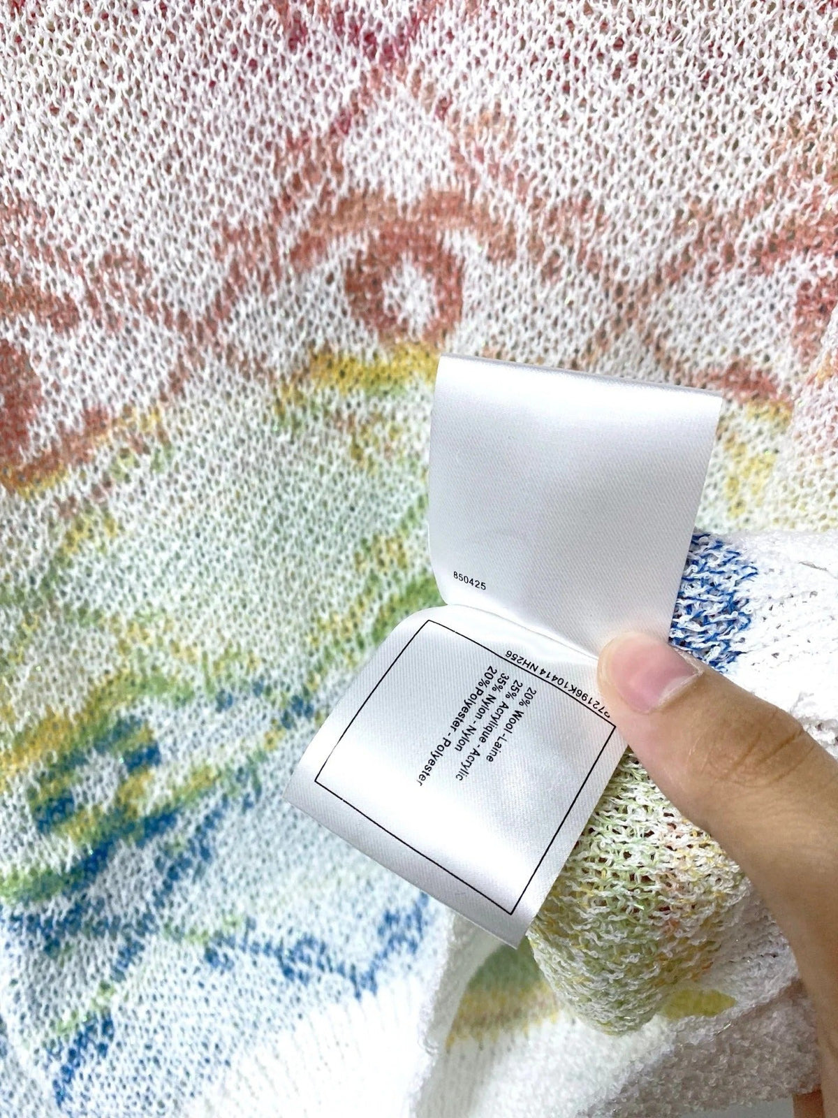 Chanel 2026 White And Multicolored Knit Tank Top Wool 439844
