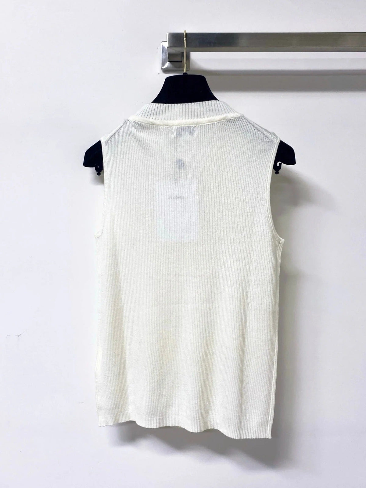 Chanel 2026 Rib-Knit Sleeveless Bow Details Wool 410640