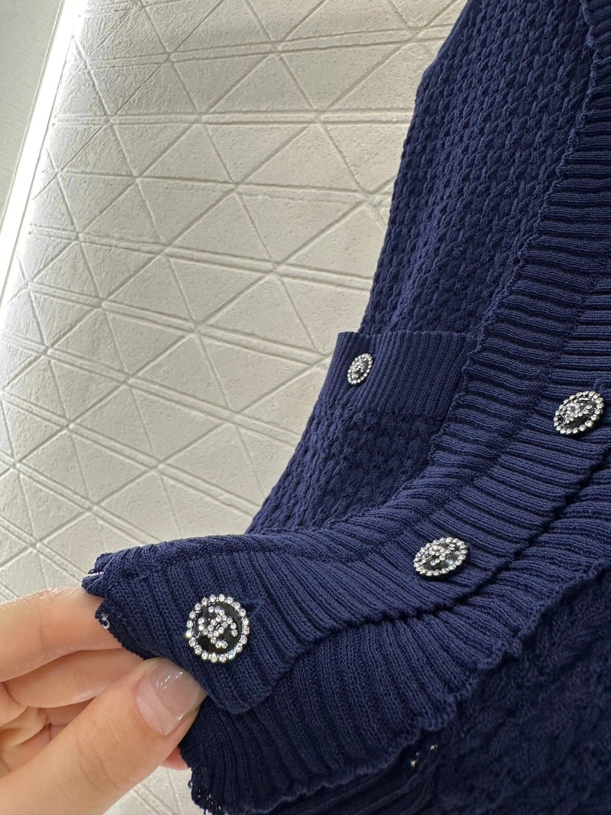 CHANEL 25S ACCORDION-KNIT BLAZER 265525