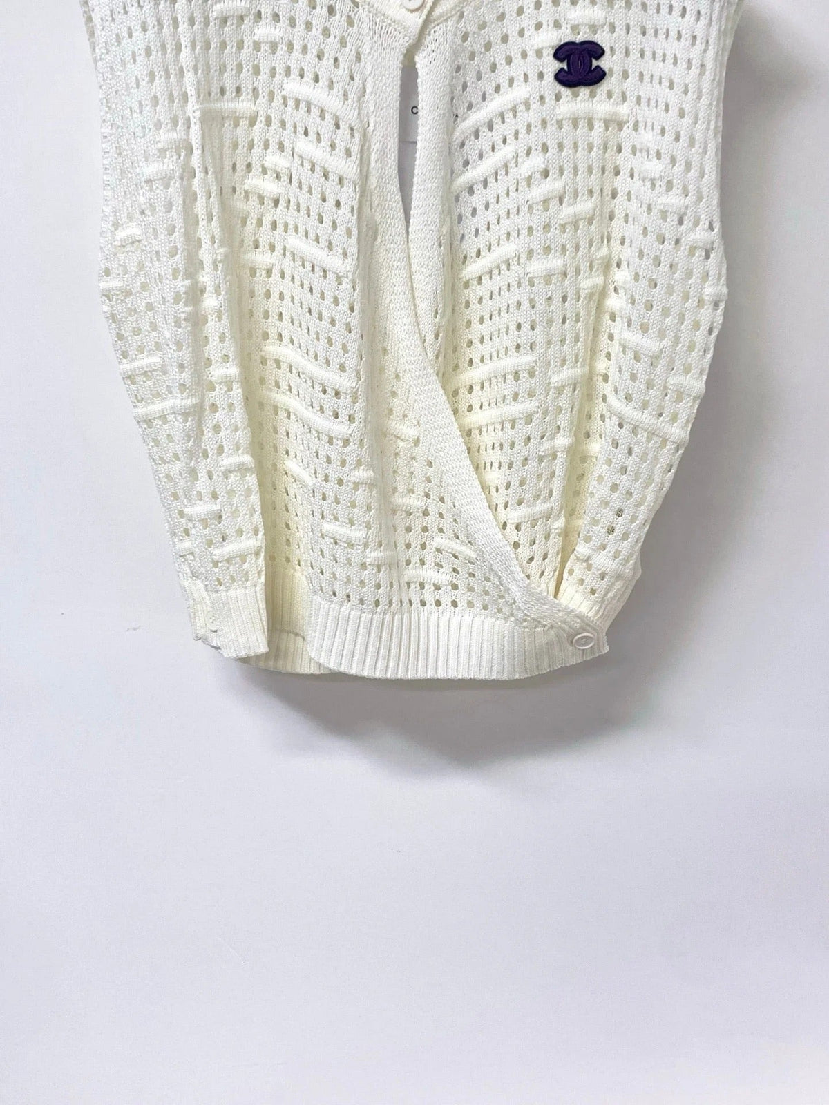 Chanel 2026 V-neck Crochet Knit Vest Acrylic 419420