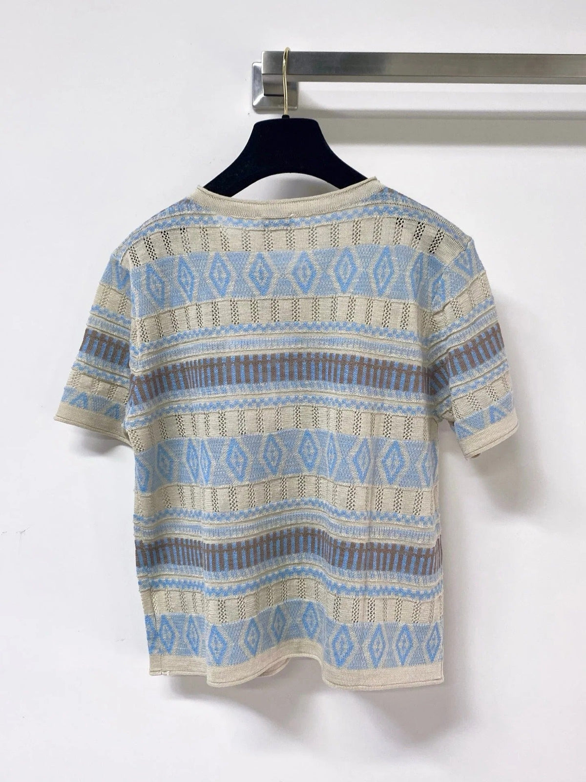 Chanel 2026 Short Sleeve Button Down Cardigan Flax Lelin 435143