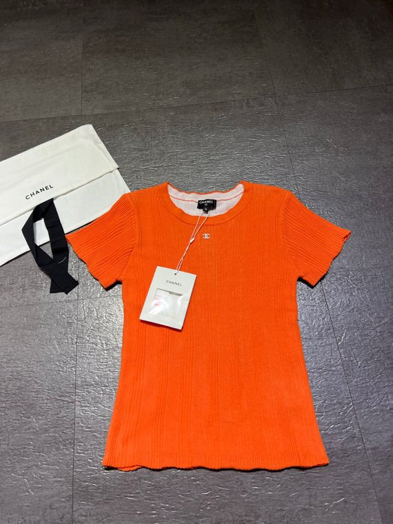 Chanel 26s Short-Sleeved Knit Shirt Style 1191