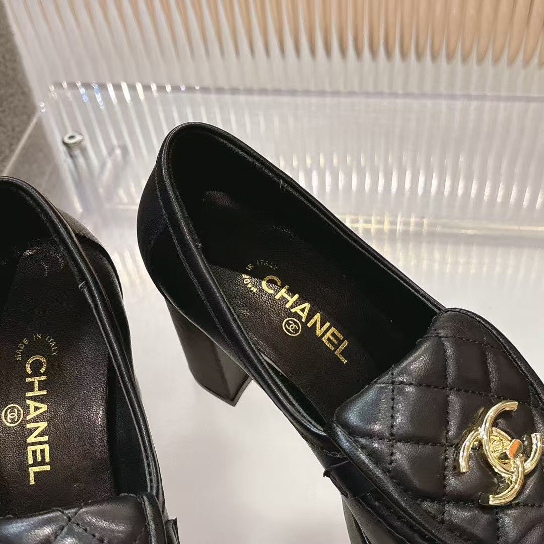 CC FW 25/26 Moccasins 9cm Black Sheepskin