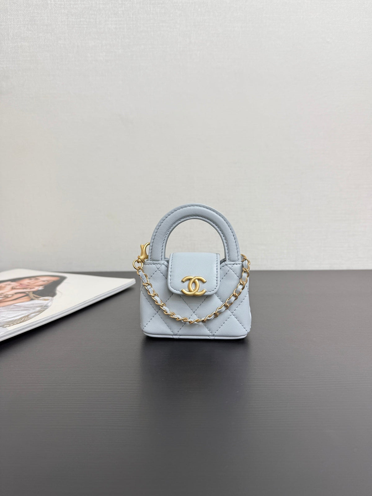 CC 26 Mini Kelly Bag 10 Blue in Sheepskin