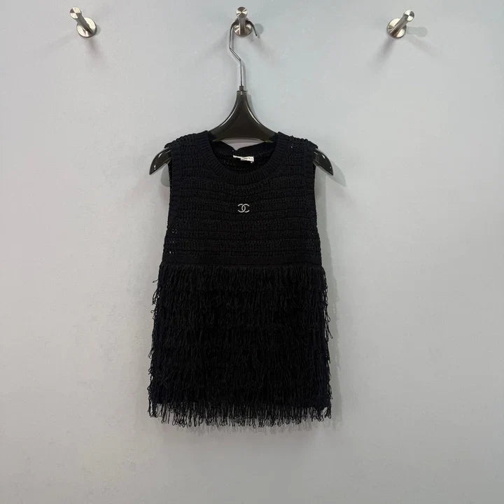 Chanel Vest Black in Nitrile Cotton 282522