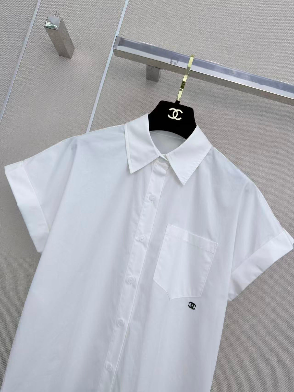 CC Short-sleeved Shirt White in Cotton