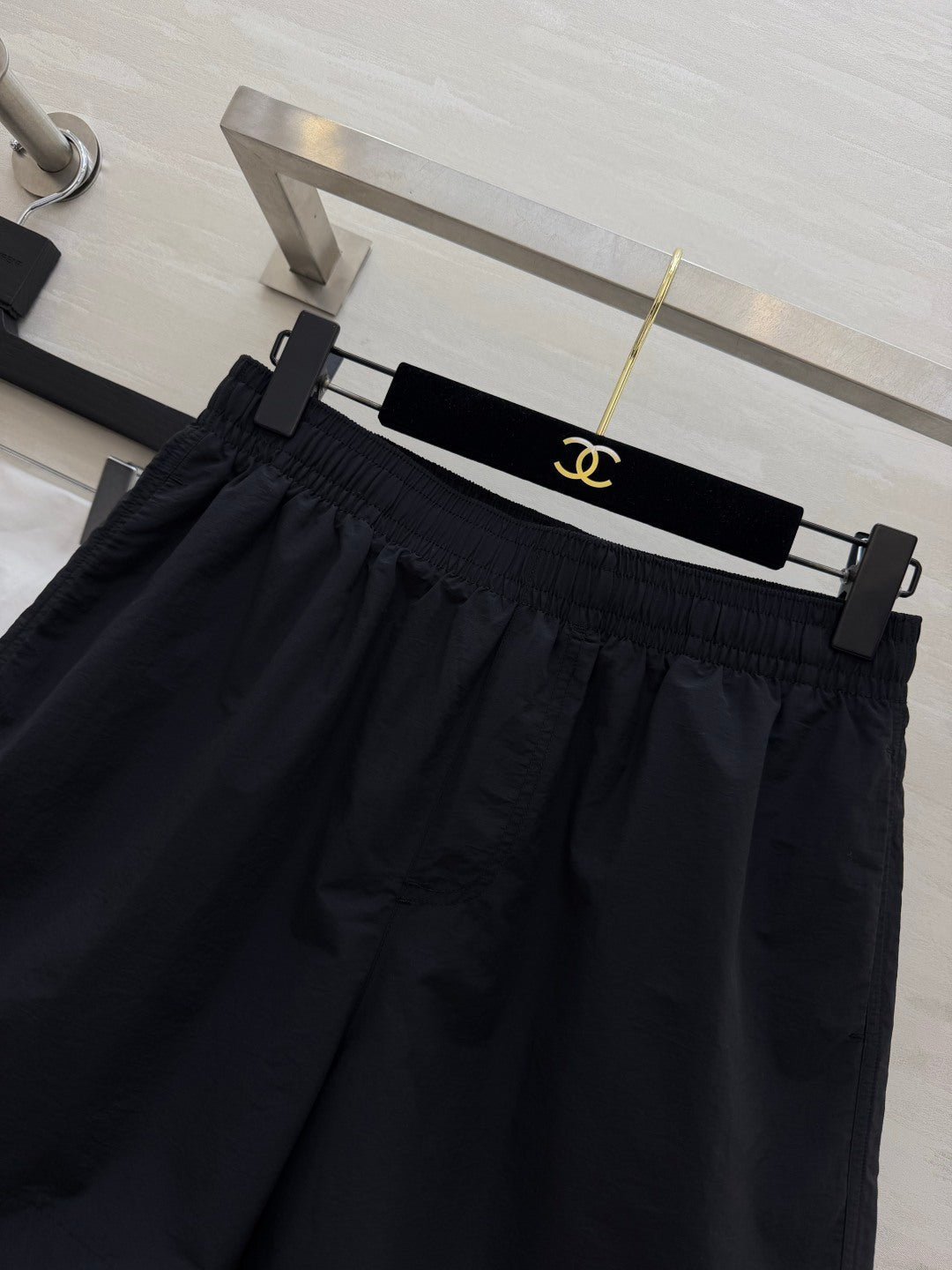 CC 26 Double C Embroidered Casual Shorts Black in Cotton 379513