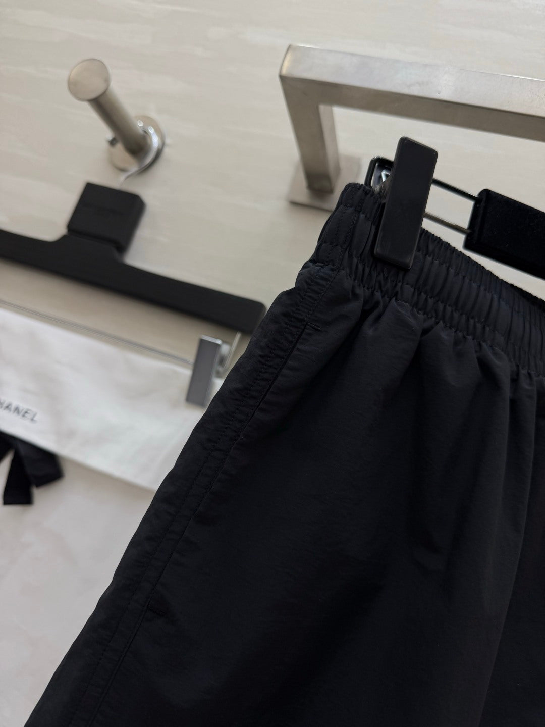 CC 26 Double C Embroidered Casual Shorts Black in Cotton 379513