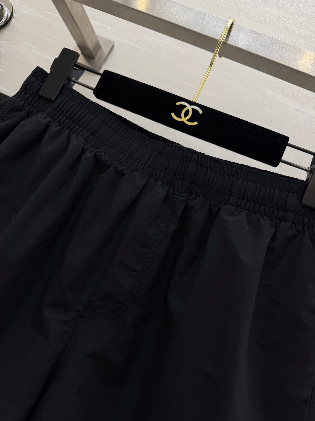 CC 26 Double C Embroidered Casual Shorts Black in Cotton 379513