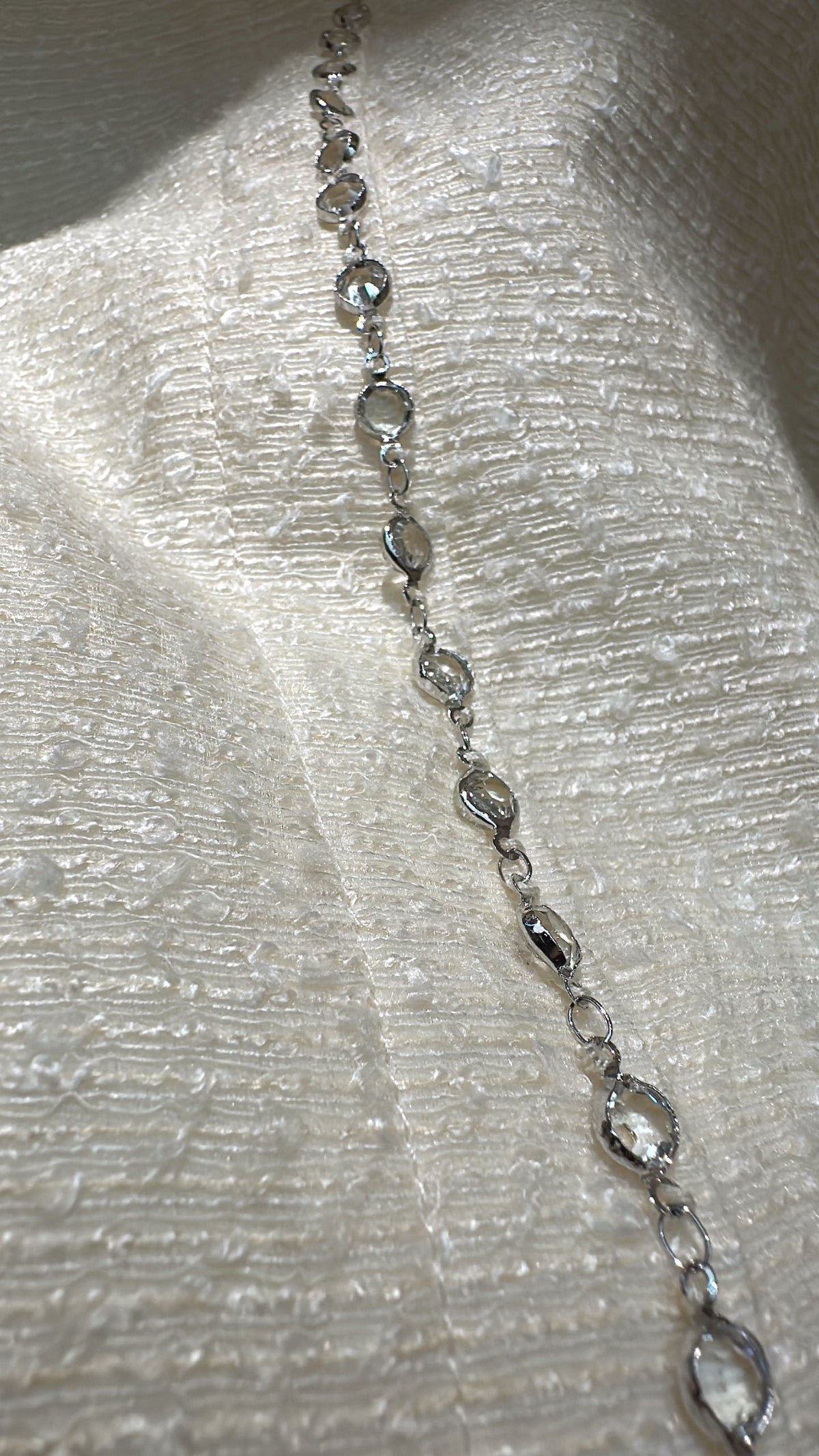 CC Moonlight White Diamond-Embellished Vest Dress in Tweed