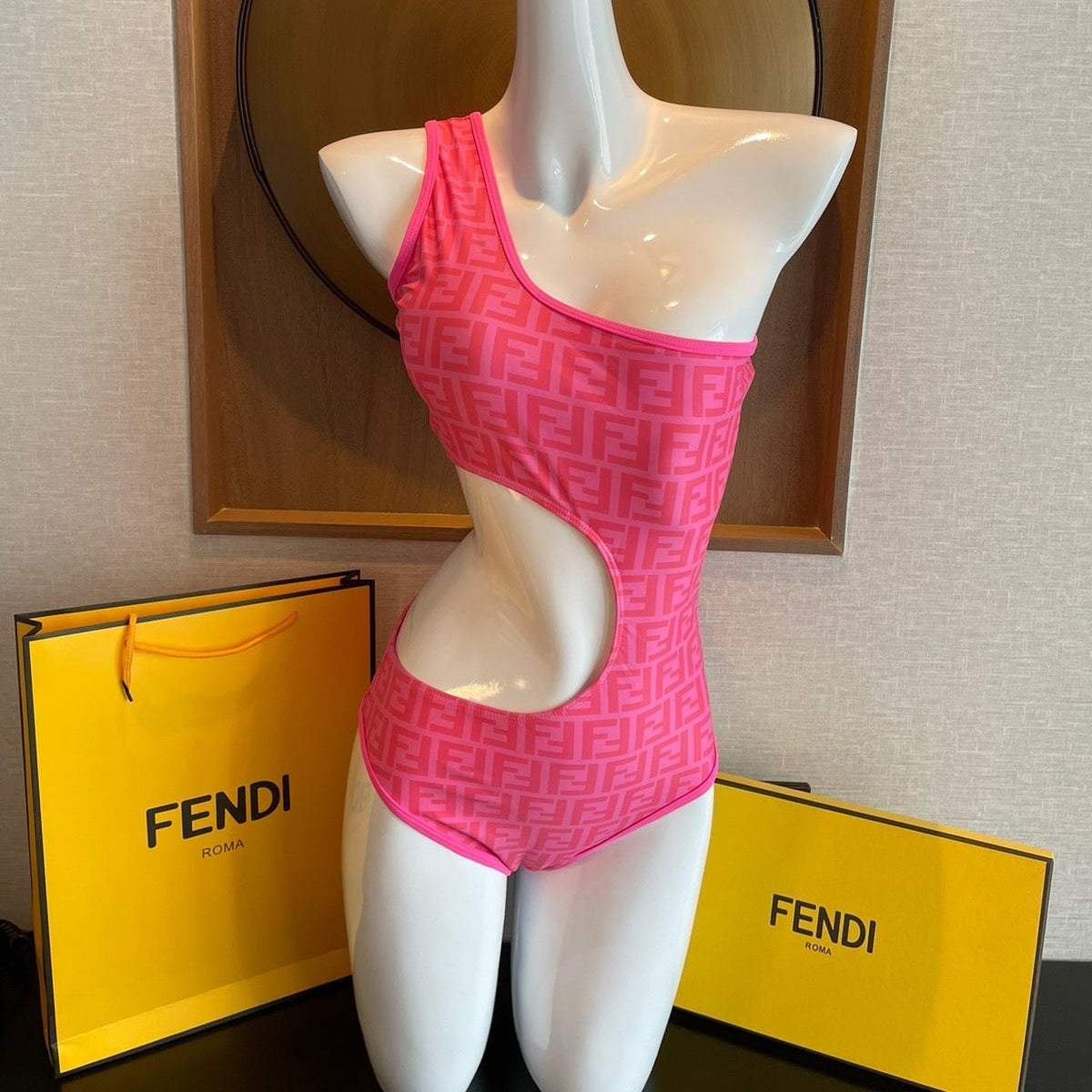 FF One-Piece Swimsuit Pink Polyamide 180526