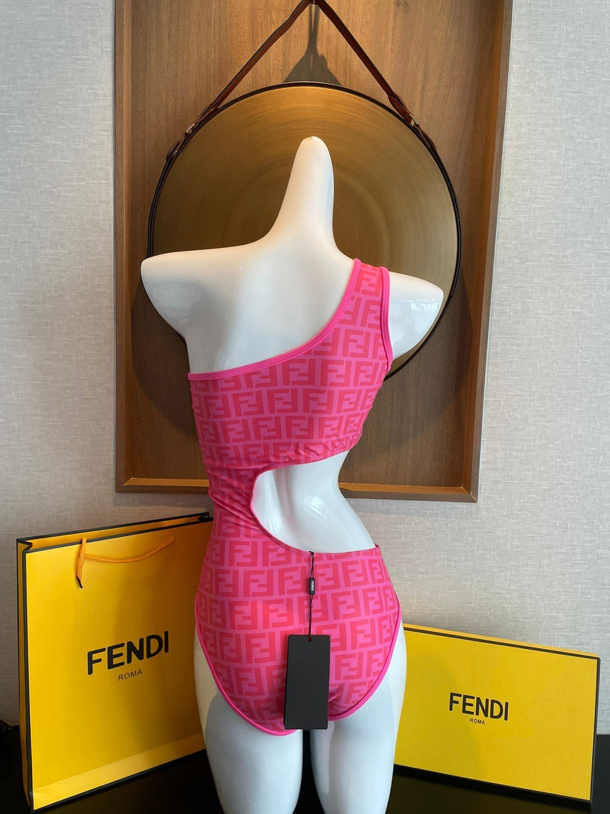 FF One-Piece Swimsuit Pink Polyamide 180526