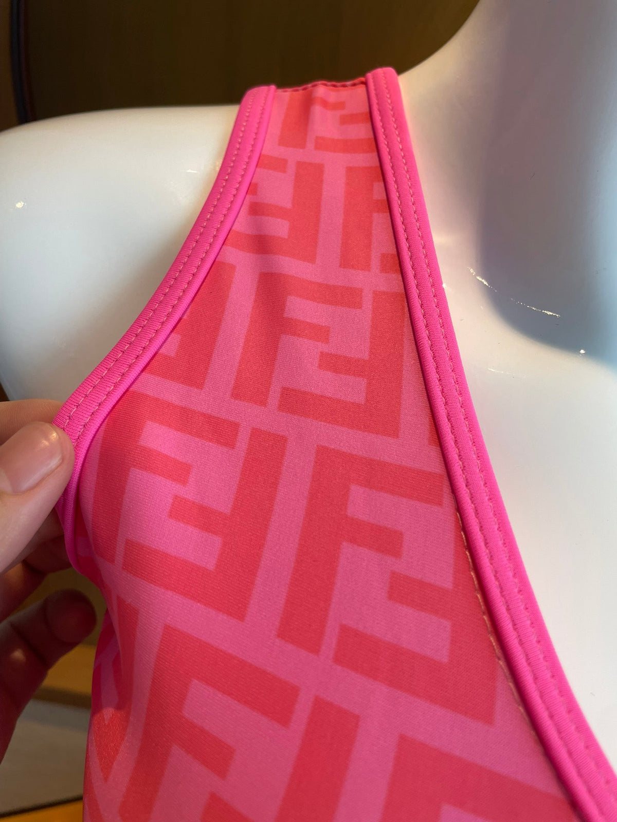 FF One-Piece Swimsuit Pink Polyamide 180526